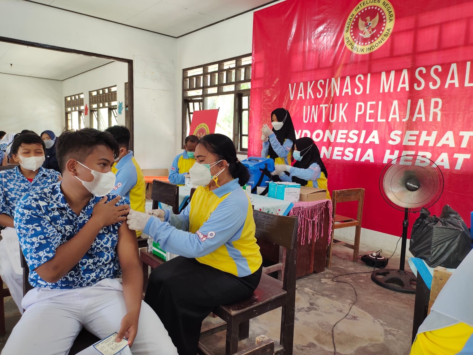 Tingkatkan Herd Immunity Pelajar, BINDA Kalteng Gelar Vaksinasi Massal